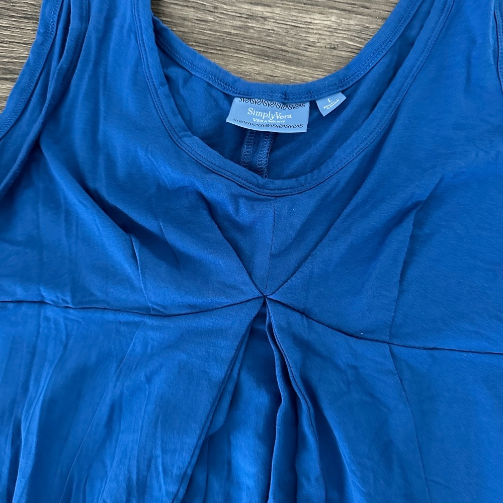 Simply Vera Royal Blue Sleeveless Dress - Picture 2 of 2